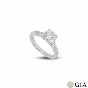 White Gold Round Brilliant Cut Diamond Ring 1.70ct F/VS1 White Gold Round Brilliant Cut Diamond Ring 1.70ct F/VS1